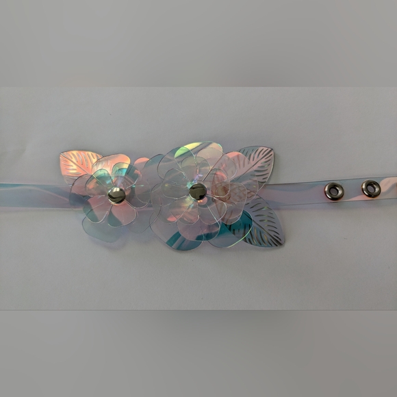 NWT IRIDESCENT FLOWER CHOKER - Picture 12 of 14